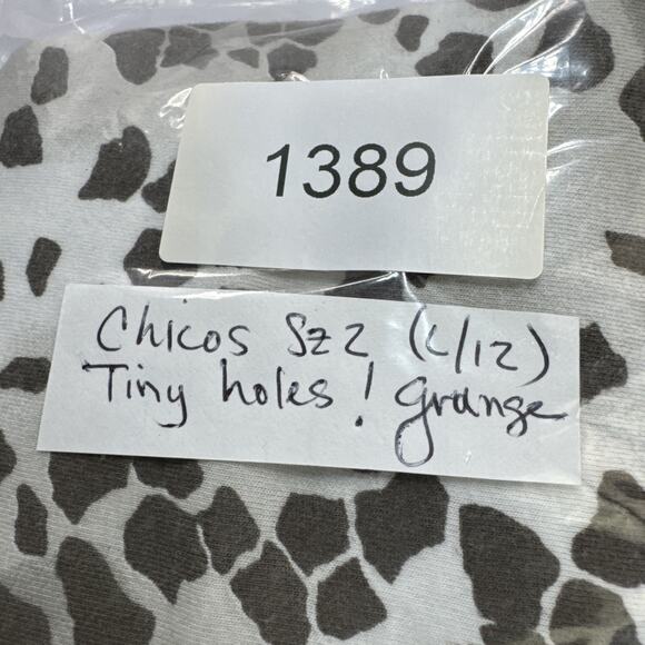 Animal Print T-Shirt AOP Giraffe Safari Whimsy Busy Mom Grunge READ Chicos 2 (L) - Picture 14 of 14